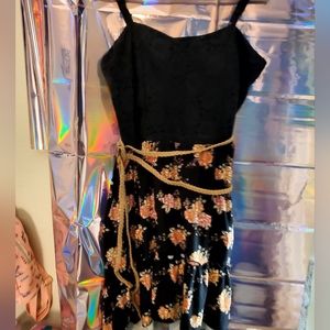 Crochet and Floral dress